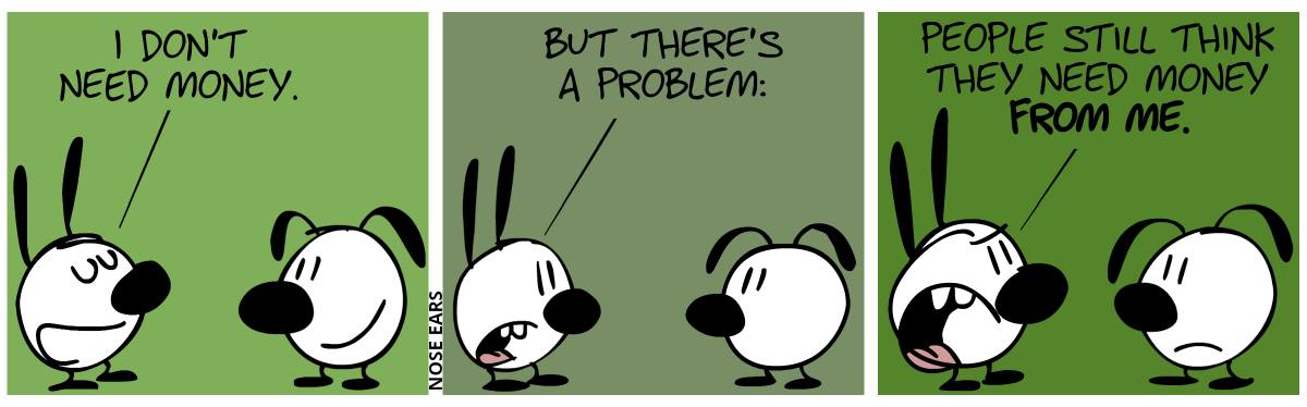 Mimi talks to Eunice: “I don’t need money.” / “But there’s a problem.” / “People still think they need money from me.”